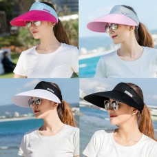 Mujer Visor Sun Hat Golf Tennis Beach Wide Brim AntiUV Cap Summer Outdoor Hat  eb-25652857